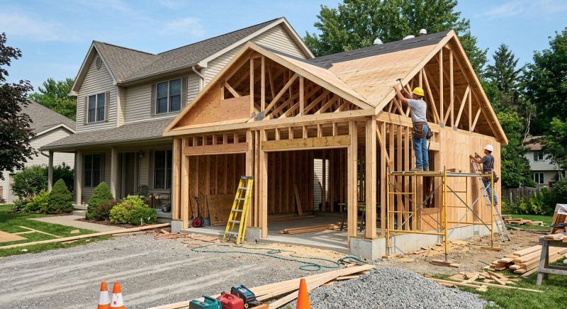 Attached Garage Construction in Cypress, TX