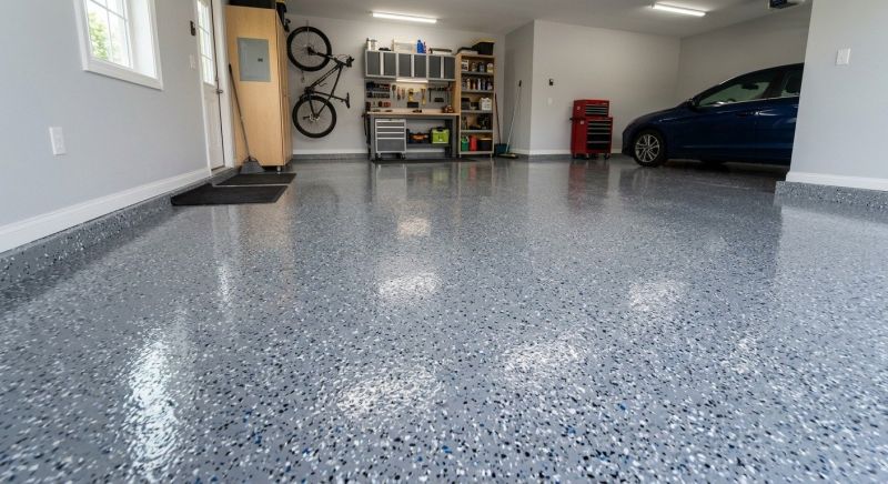Speckled Garage Floor Painting in Charlotte, NC