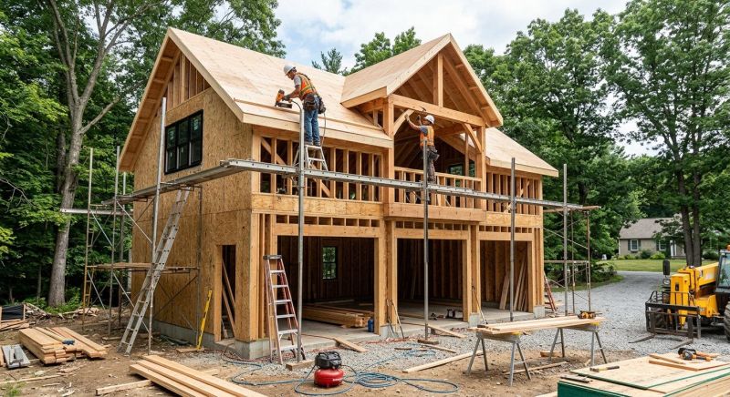 Two Story Garage Construction in Bonita Springs, FL