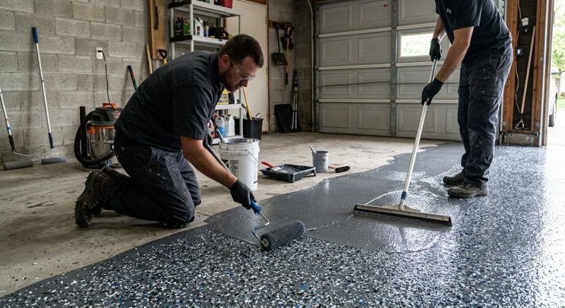 Garage Floor Staining in Winston Salem, NC